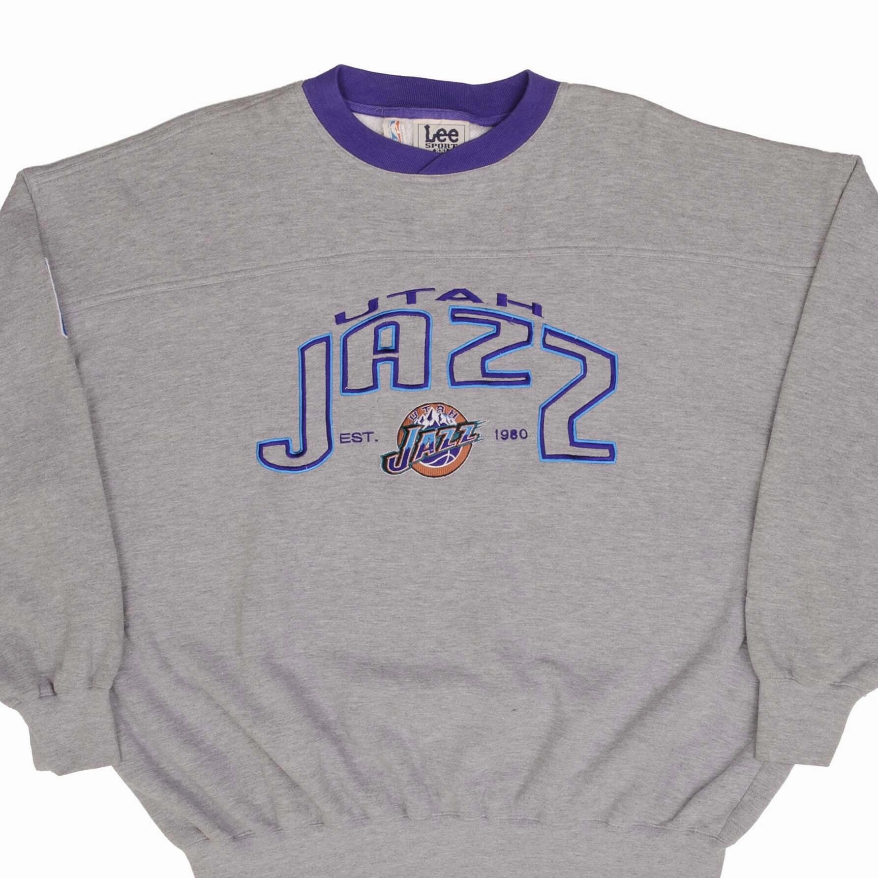 VINTAGE NBA UTAH JAZZ EMBROIDERED SWEATSHIRT 1990S SIZE 2XL Casual Jacket Smart Layer