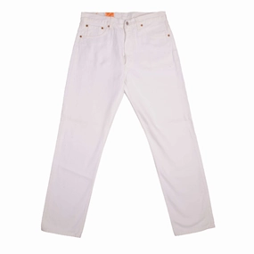 VINTAGE LEVIS 501 WHITE PRESHRUNK JEANS 1993 SIZE 33X32 W33 L32 MADE IN USA DEADSTOCK Light material Plain Comfort