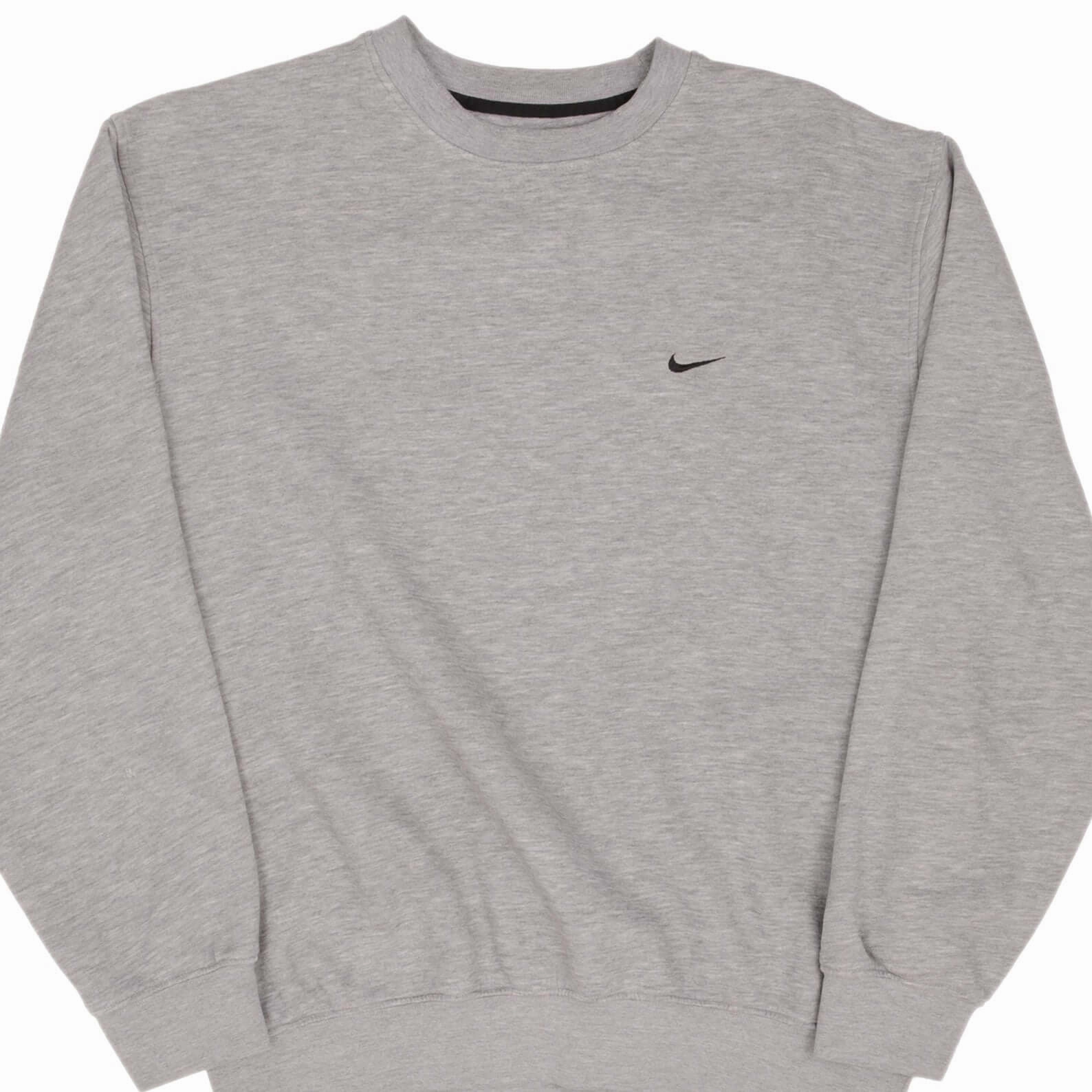VINTAGE NIKE CLASSIC SWOOSH GREY SWEATSHIRT 2000S SIZE LARGE Easy to Carry