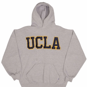 VINTAGE UCLA RUSSELL GREY HOODIE SWEATSHIRT 1990S SIZE XL MADE IN USA Daily Fit wedding guest wear