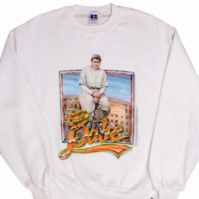 VINTAGE MLB BASEBALL RUTH BABE THE BABE SWEATSHIRT 1980s MEDIUM MADE USA Weekend Active product festival wearability