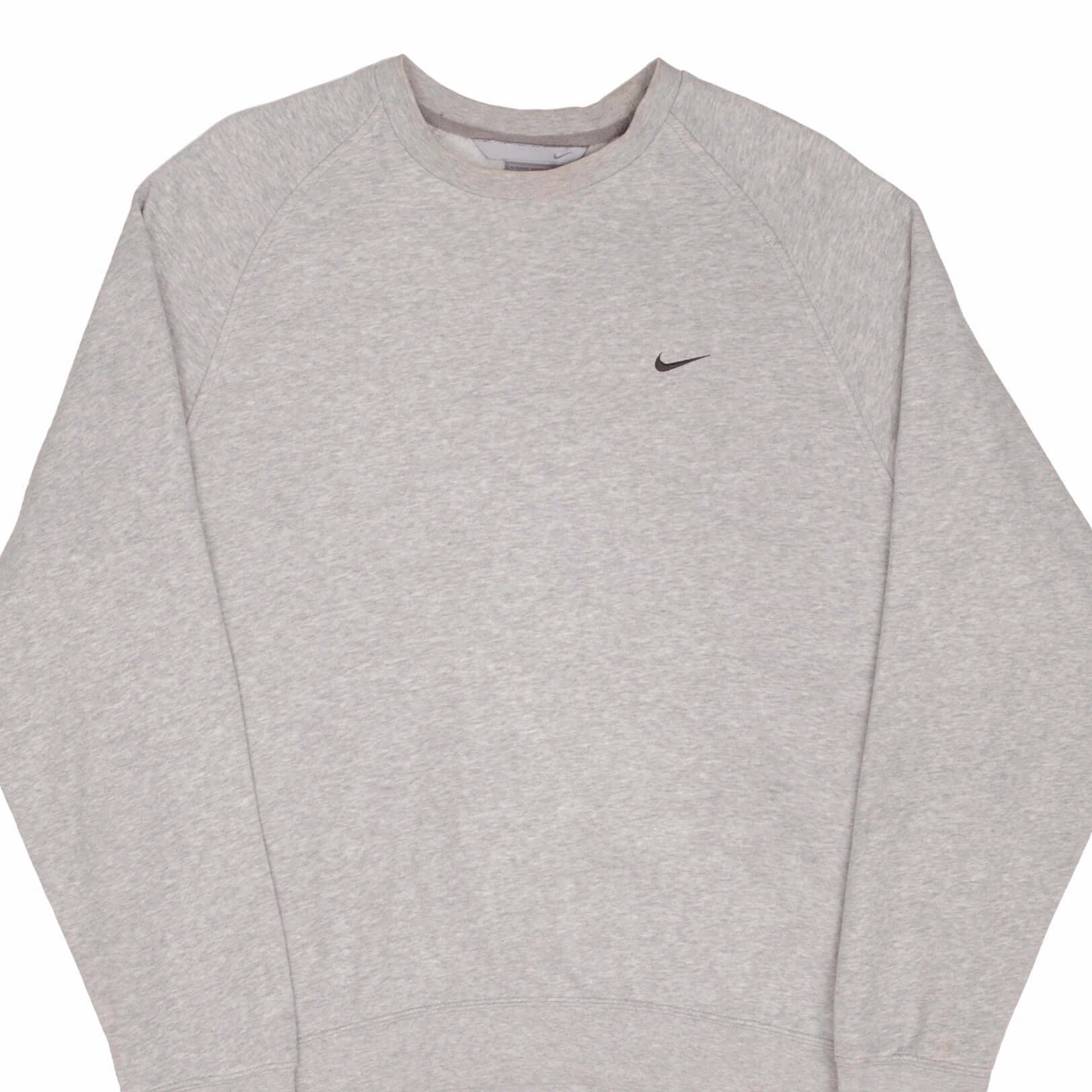 VINTAGE NIKE CLASSIC SWOOSH GRAY SWEATSHIRT 2000S SIZE LARGE product return policy product business casual suitability