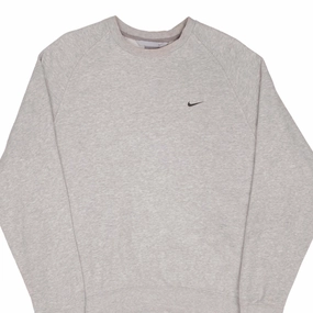 VINTAGE NIKE CLASSIC SWOOSH GRAY SWEATSHIRT 2000S SIZE LARGE product return policy product business casual suitability