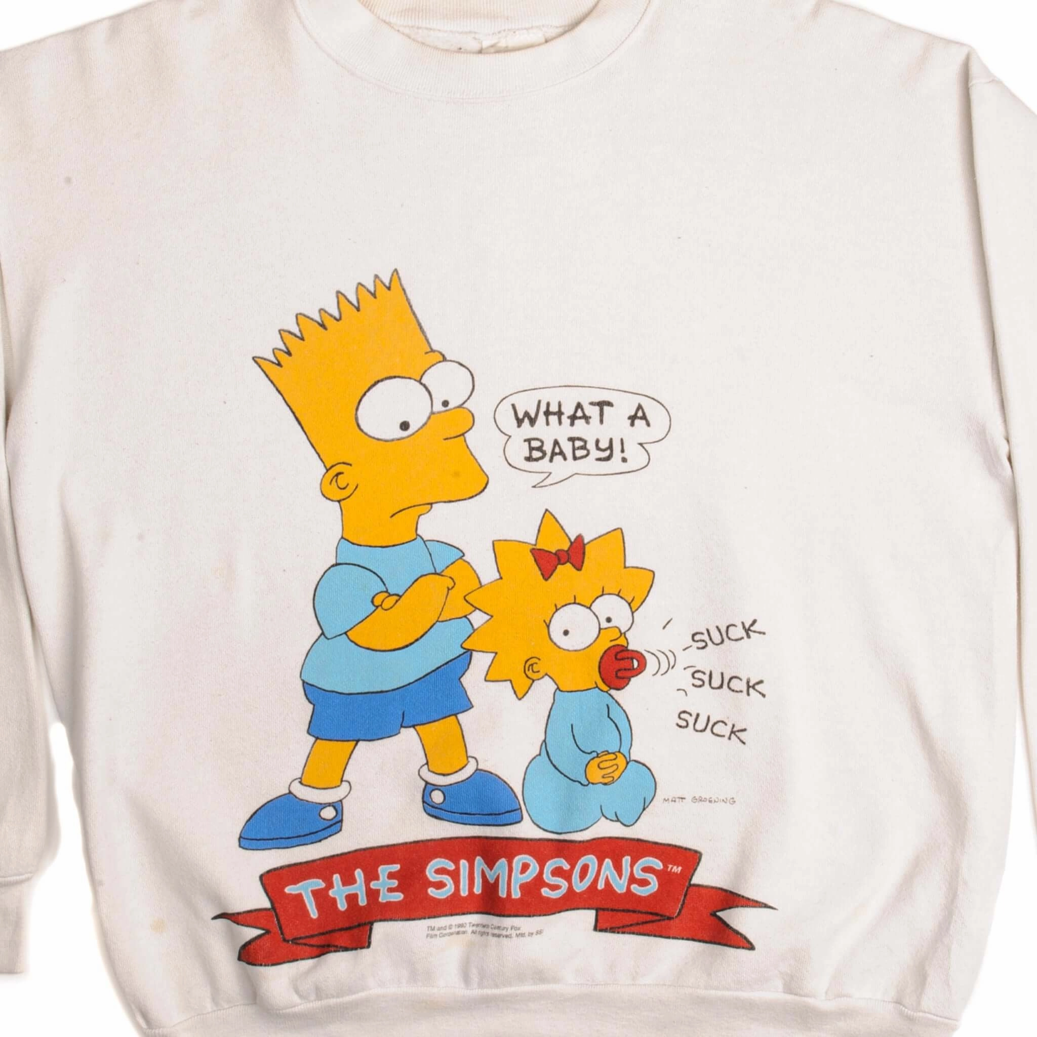 Concert Look Chill Vibes VINTAGE THE SIMPSONS SWEATSHIRT 1990 SIZE XL MADE IN USA