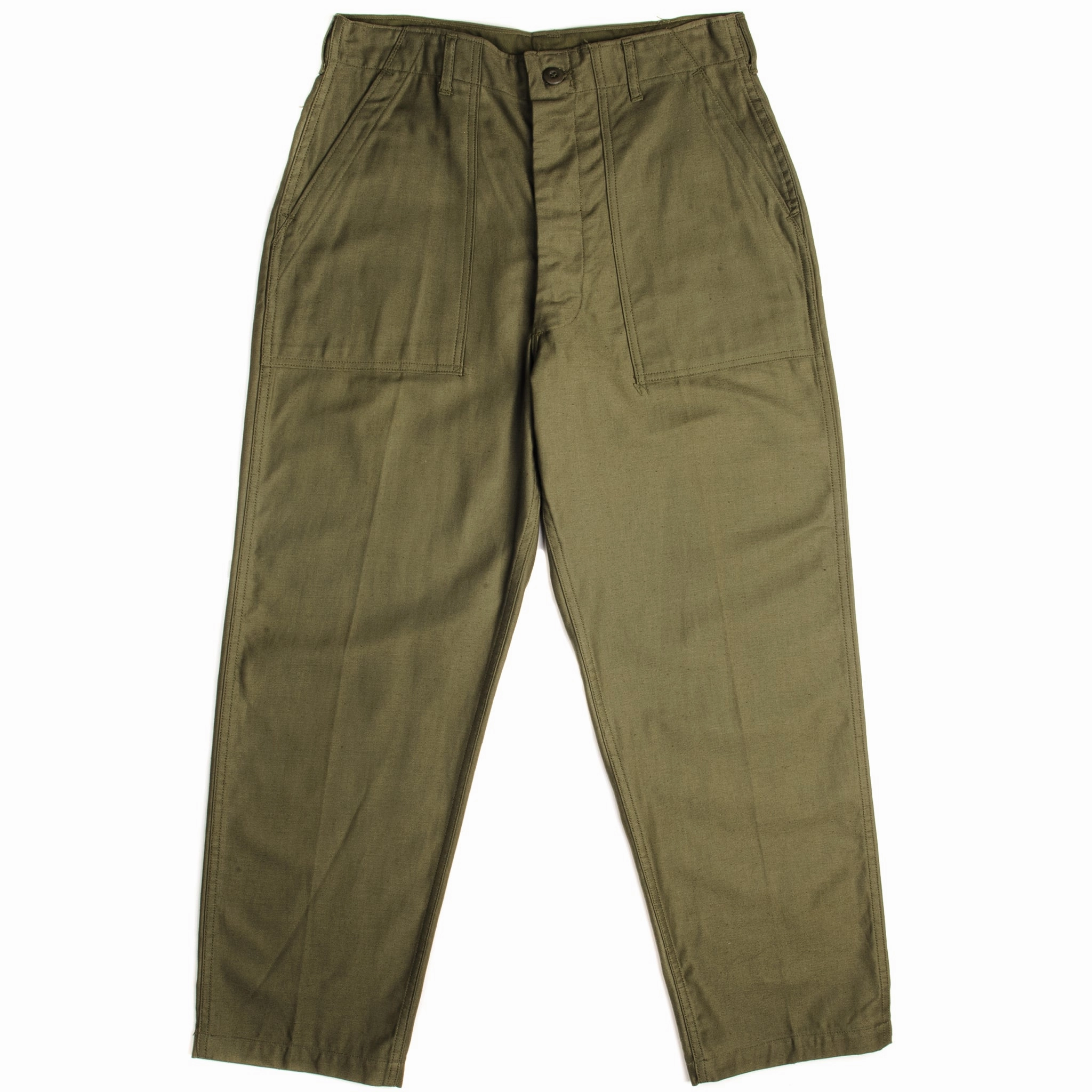 ReinforcedPockets VINTAGE US ARMY UTILITY OG-107 SATEEN TROUSERS PANTS 1972 VIETNAM WAR SIZE W32 L29