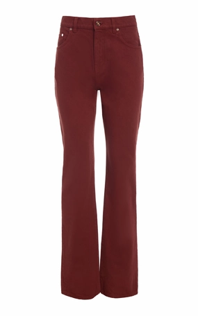 Rey Straight-leg Jean in Burnt Sienna Recycled Cotton Denim Comfort Cushioning