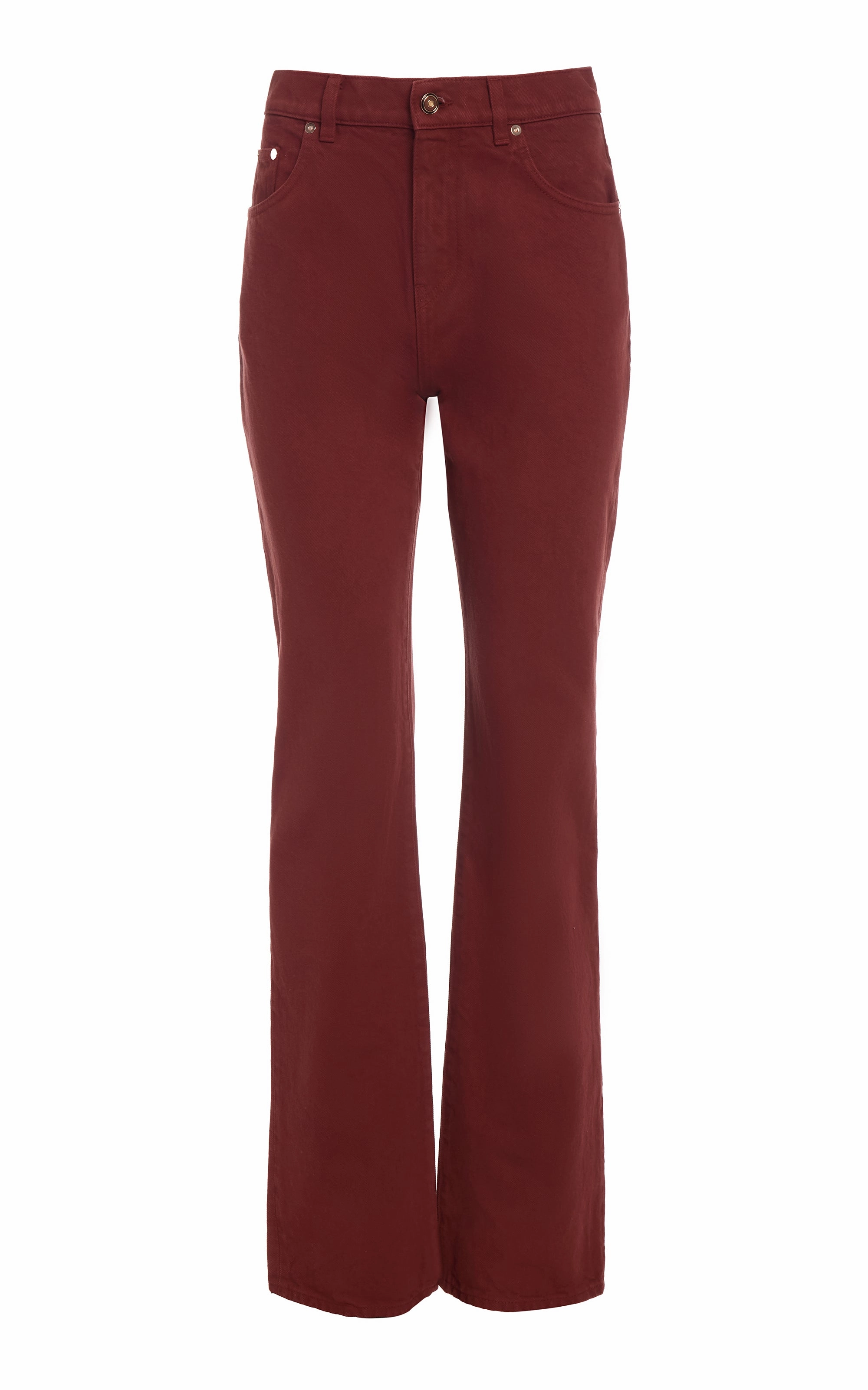 Rey Straight-leg Jean in Burnt Sienna Recycled Cotton Denim Performance Stretch