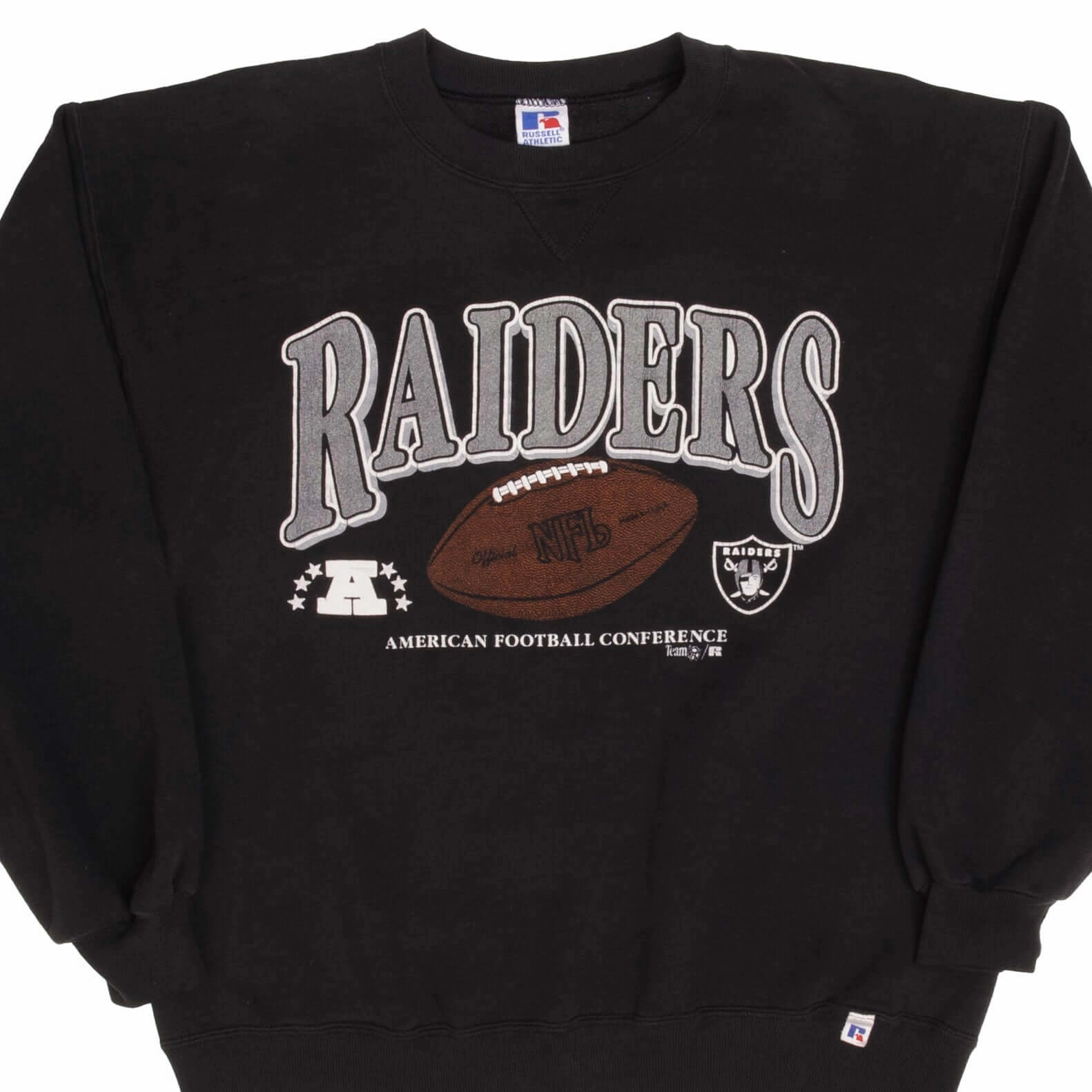 VINTAGE NFL LOS ANGELES RAIDERS SWEATSHIRT 1990S LARGE MADE IN USA Adventure Ready Plus Size