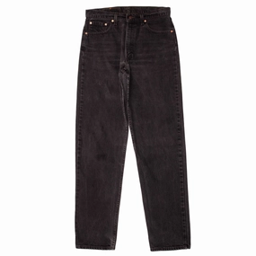 VINTAGE LEVIS 550 RELAXED FIT BLACK JEANS 1980S SIZE W34 L35 MADE IN USA Shape Retention