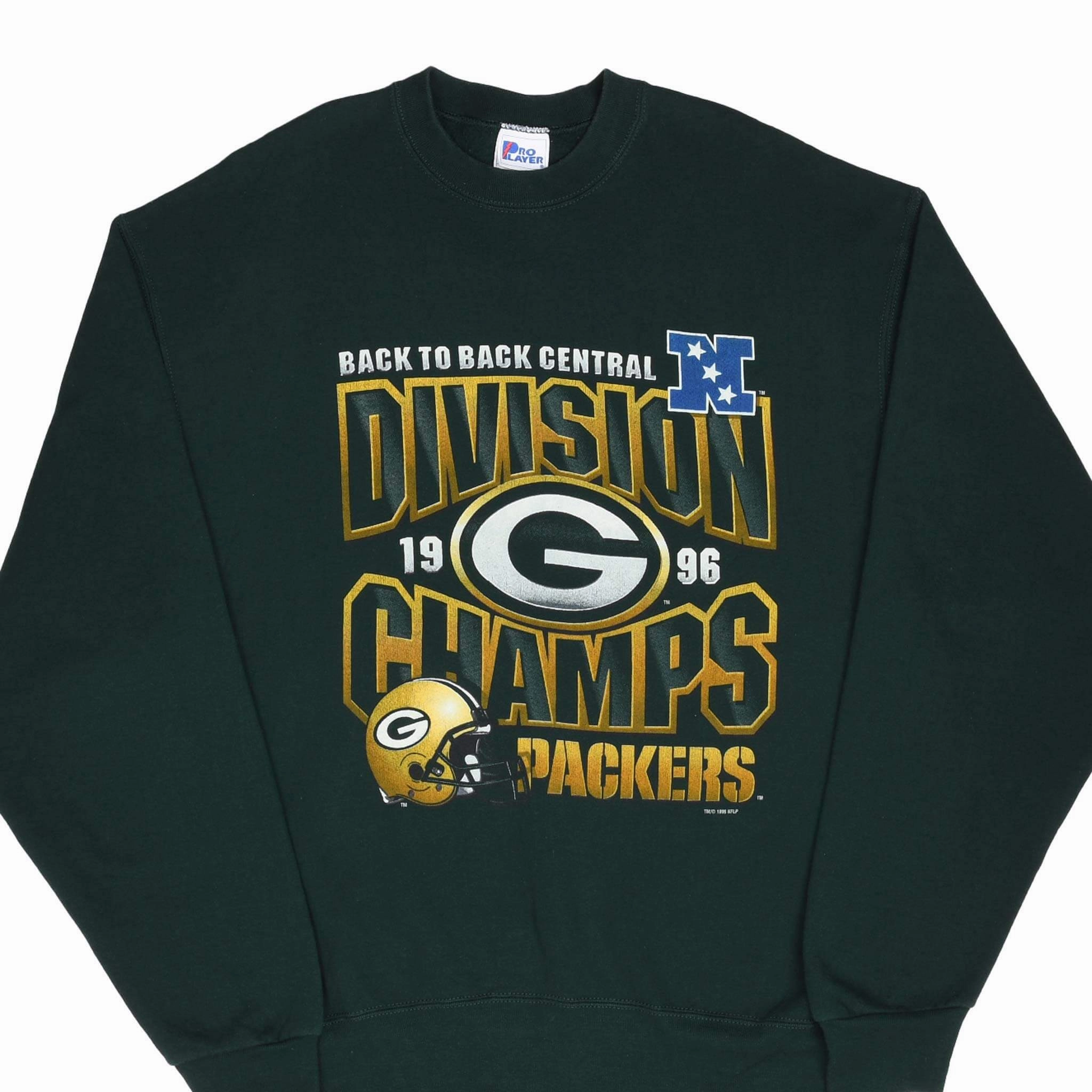 active top Fashion Essential VINTAGE NFL GREEN BAY PACKERS NFC CHAMPIONS 1996 SWEATSHIRT SIZE XL MADE USA