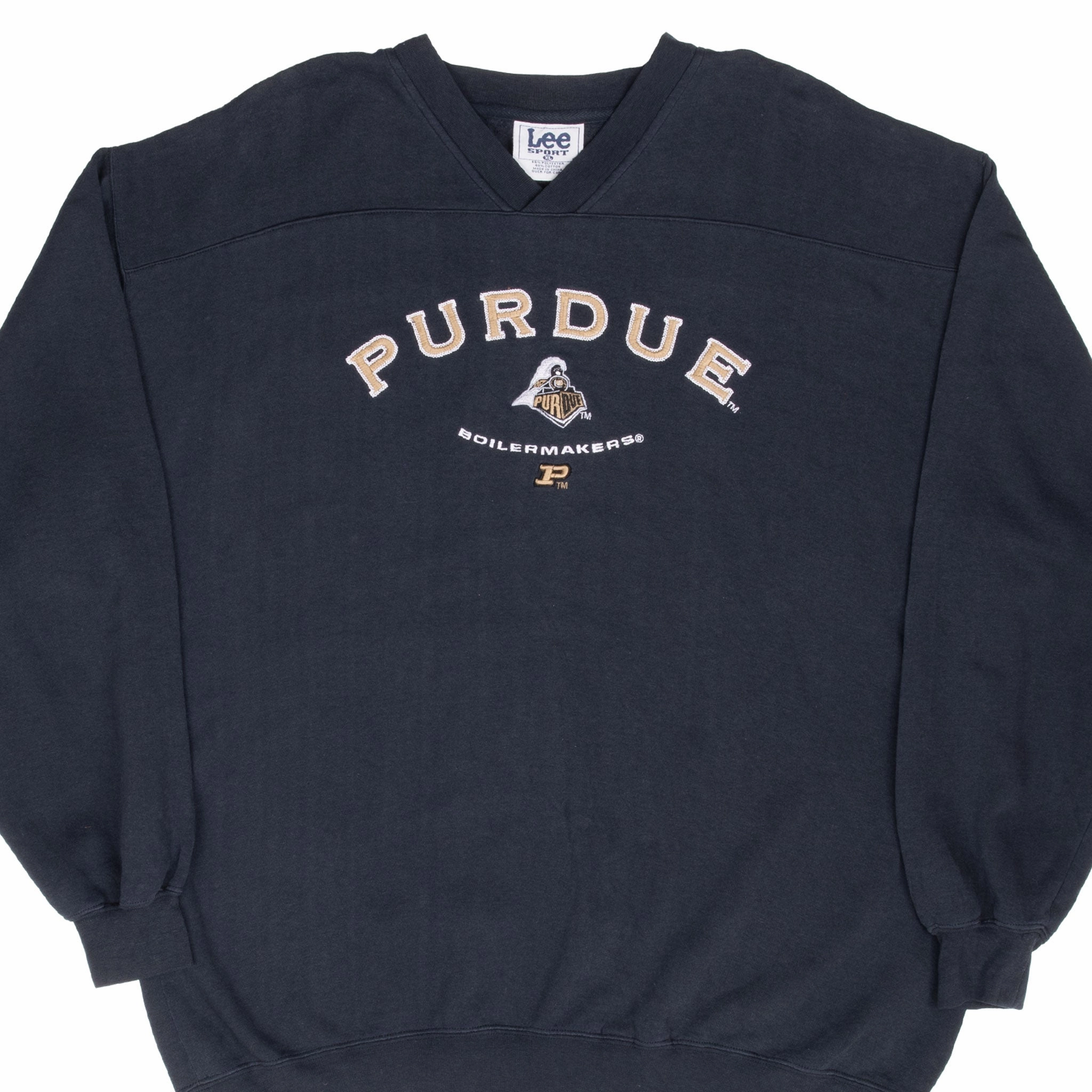shrink-resistant VINTAGE PURDUE UNIVERSITY BOILERMAKERS EMBROIDERED SWEATSHIRT 1990S XL