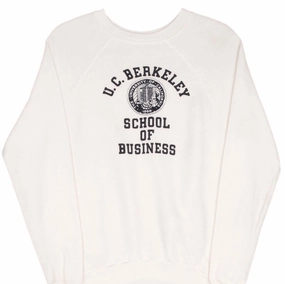 VINTAGE UC BERKELEY SCHOOL OF BUSINESS SWEATSHIRT 1980S SIZE LARGE MADE IN USA Soft Feel Urban Layer