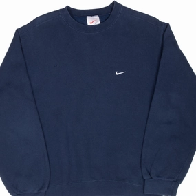 VINTAGE CLASSIC NIKE SWOOSH NAVY BLUE SWEATSHIRT 1990S SMALL Regular Fit