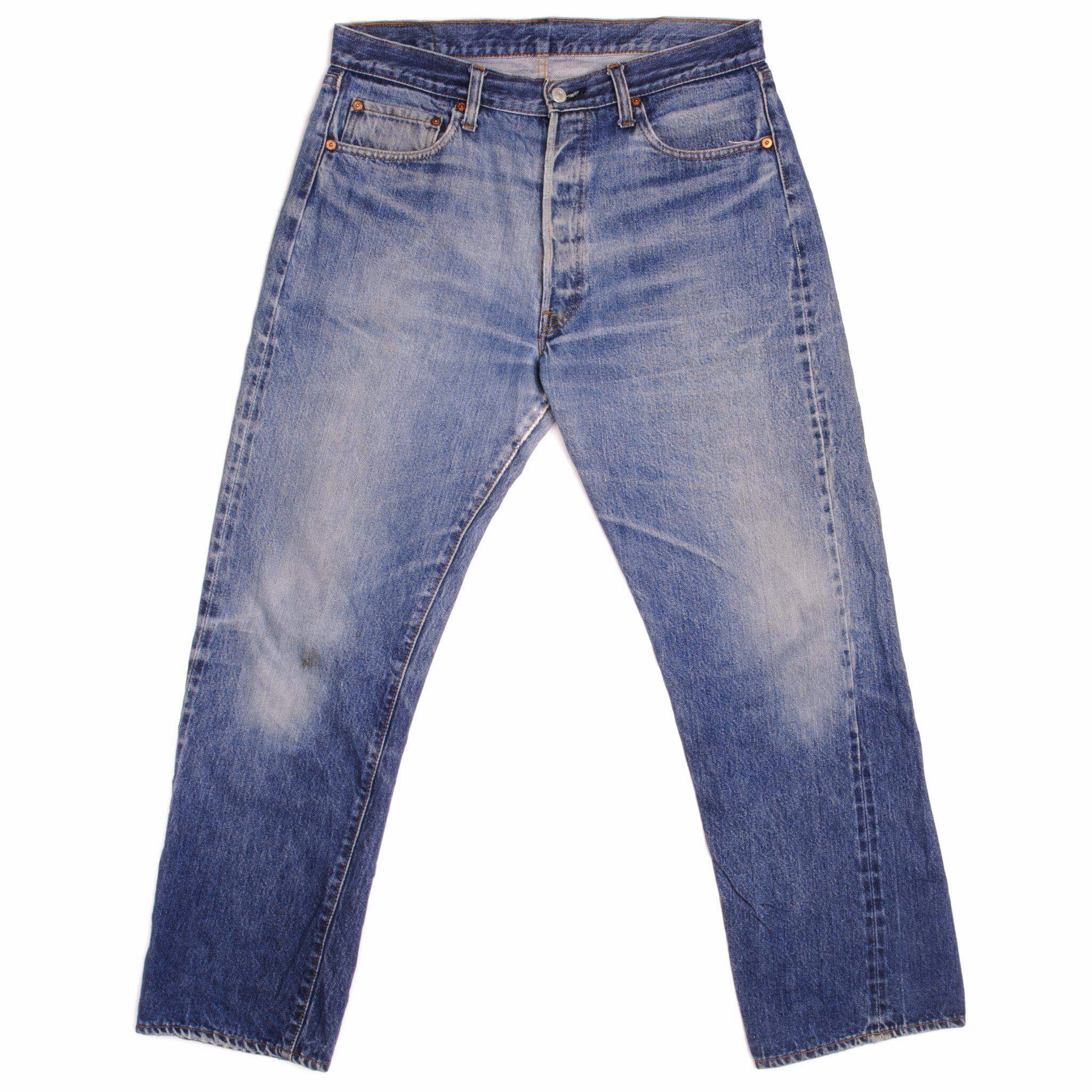 VINTAGE LEVIS 501 JEANS INDIGO 1970-1985 WITH SELVEDGE SIZE W35 L29 MADE IN USA Cool Essential