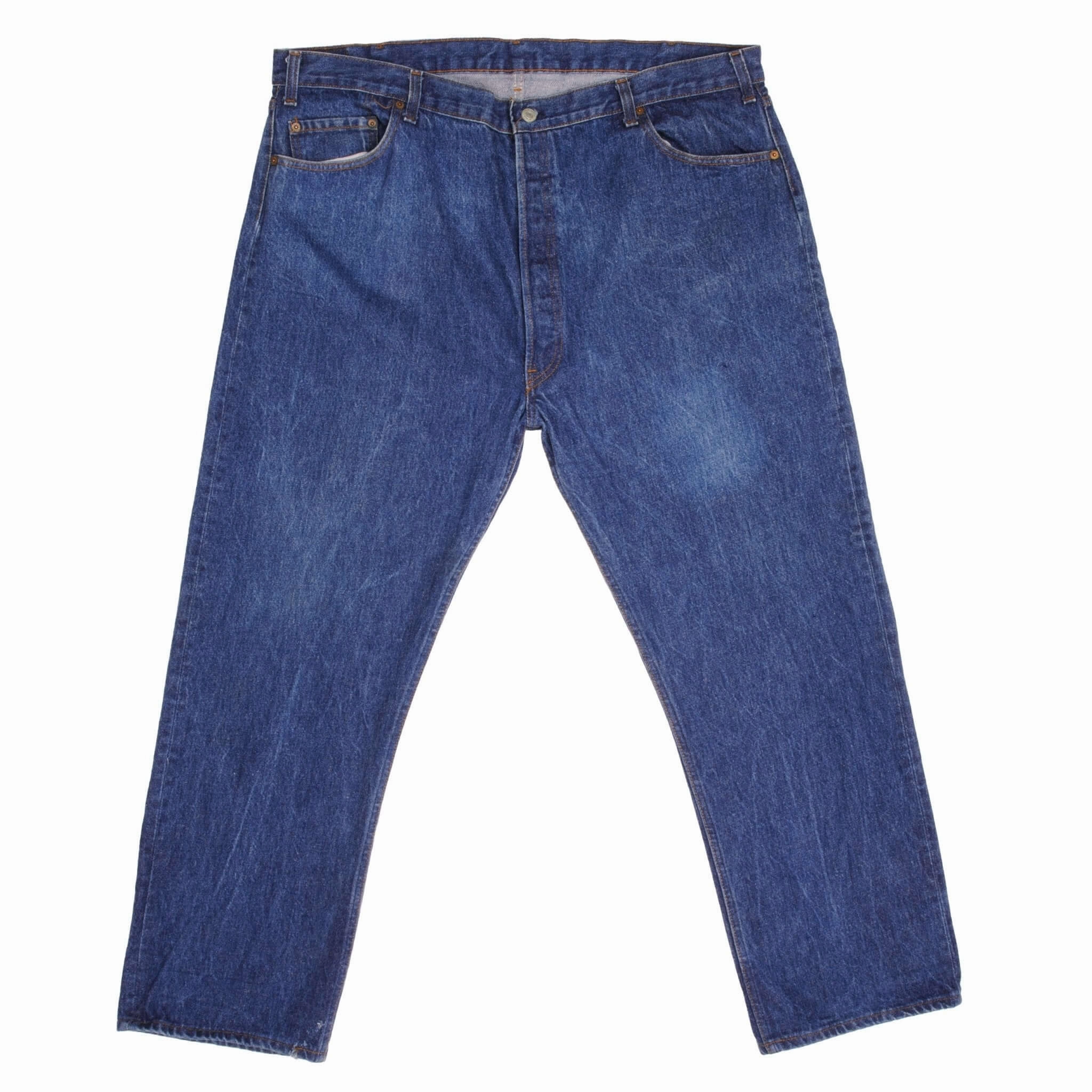 VINTAGE LEVIS 501 JEANS INDIGO 1980S SIZE W44 L30 MADE IN USA Must Have Wear