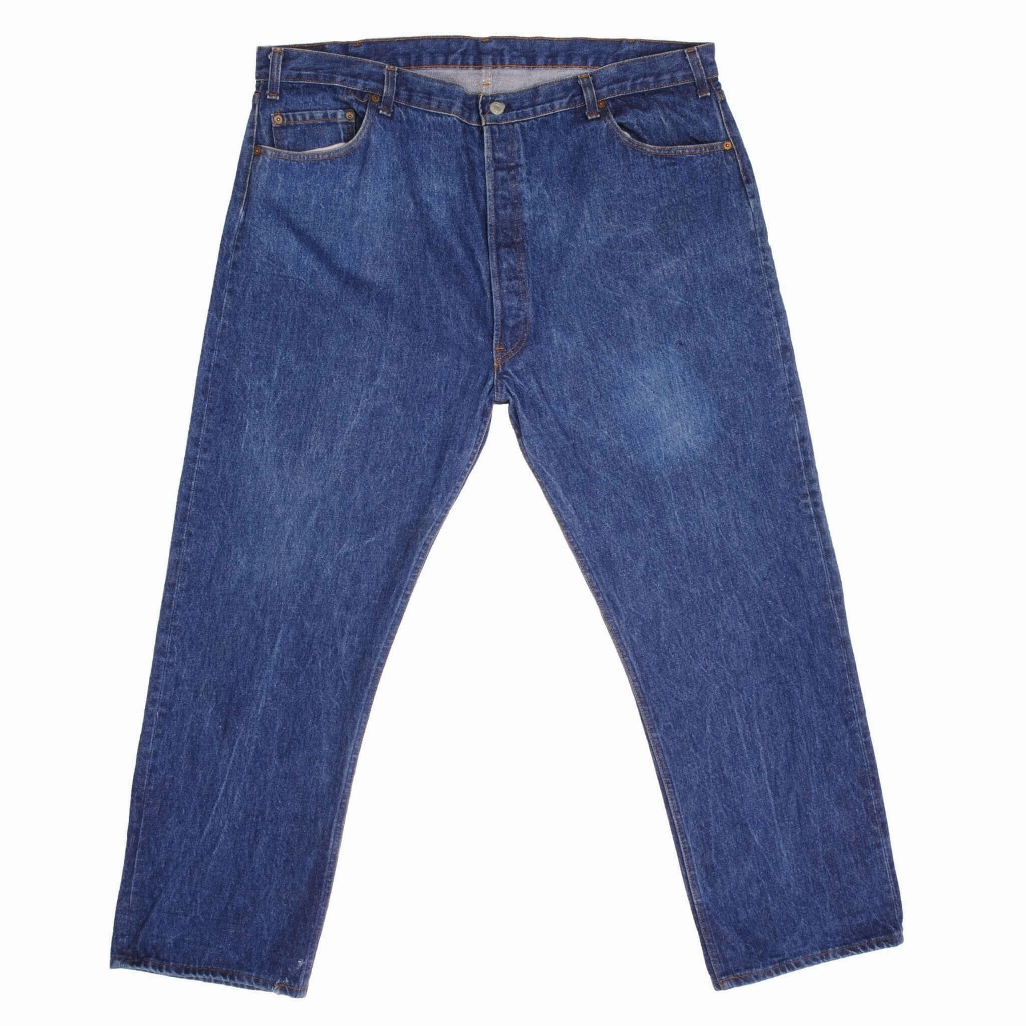 VINTAGE LEVIS 501 JEANS INDIGO 1980S SIZE W44 L30 MADE IN USA Premium Denim Party Look Weekend Warrior