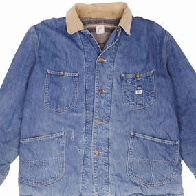 Diary Authorize VINTAGE LEE CHORE LINED DENIM JACKET 81 LJ CORDUROY COLLAR 1960S SZE 46 MADE USA