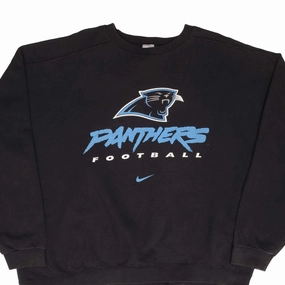 Chic Comfort Sporty Jacket VINTAGE NIKE NFL CAROLINA PANTHERS CENTER SWOOSH SWEATSHIRT 1990S 2XL MADE USA
