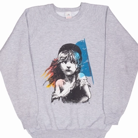 Classic Layer Layered Wear VINTAGE LES MISERABLES SWEATSHIRT 1986 LARGE MADE IN USA