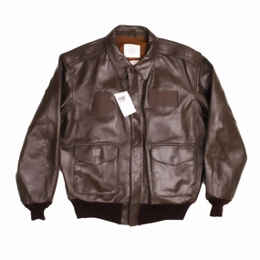 VINTAGE COCKPIT DSCP US AIR FORCE LEATHER JACKET TYPE A-2 A2 2007 SIZE 44R DEADSTOCK NOS Internal Security Pocket
