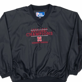 Future Business Meeting VINTAGE NCAA NEBRASKA HUSKERS 1995 PRO PLAYER PULLOVER WINDBREAKER JACKET XL