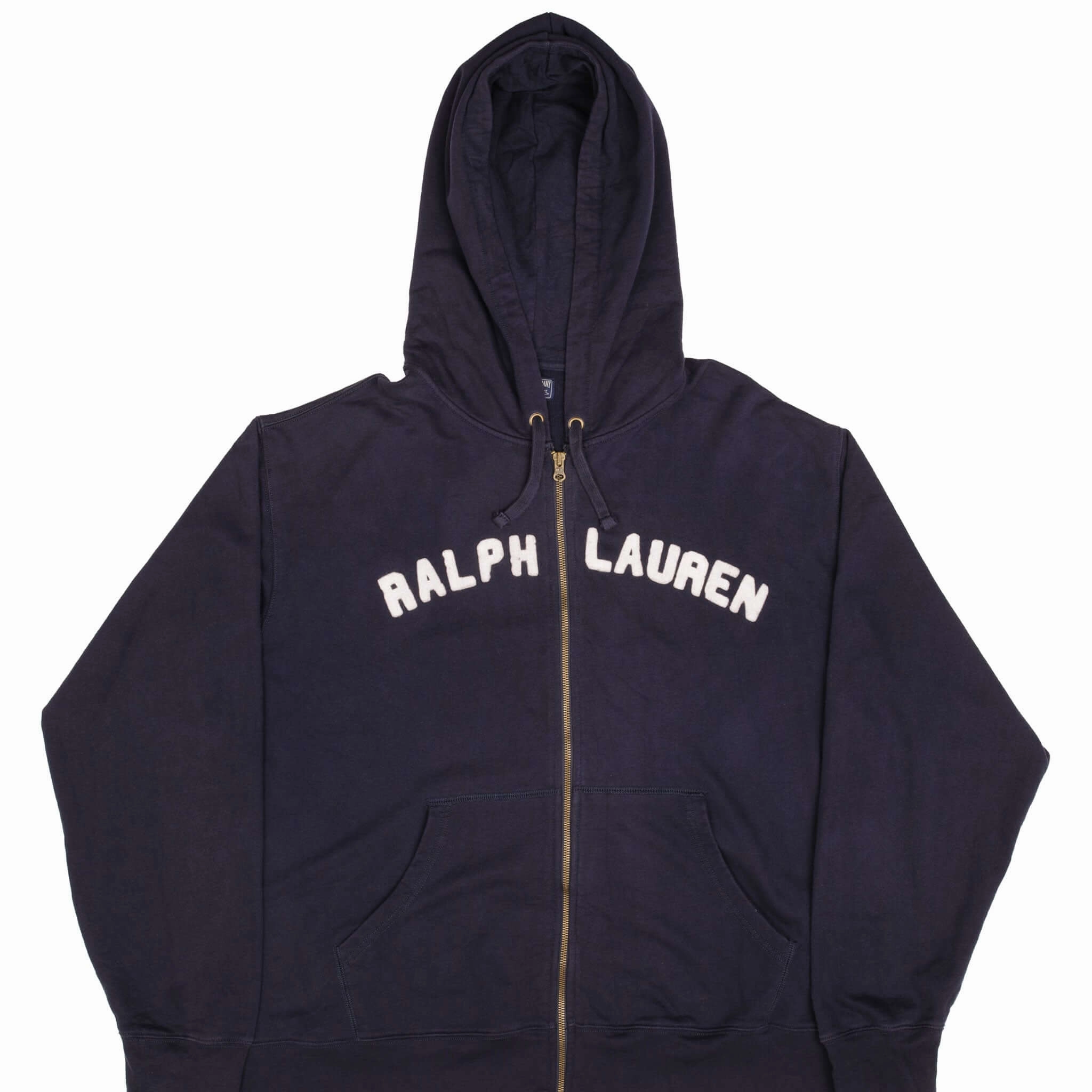 VINTAGE RALPH LAUREN FULL ZIP SPELLOUT NAVY BLUE HOODIE SWEATSHIRT 1990S SZE 2XL product dancing suitable rhythm product bow cuteness