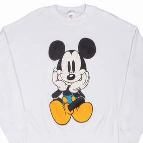 Men's Active Comfort Wear VINTAGE DISNEY MICKEY MOUSE & CO 1980S WHITE SWEATSHIRT XL MADE IN USA