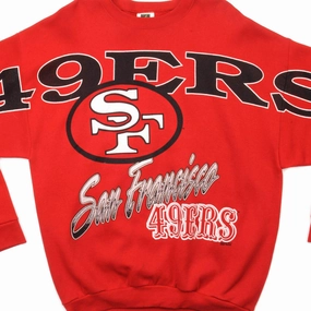 VINTAGE NFL SAN FRANCISCO 49ERS SWEATSHIRT 1994 SIZE L/XL MADE IN USA Retro Print product yoga friendly flexibility