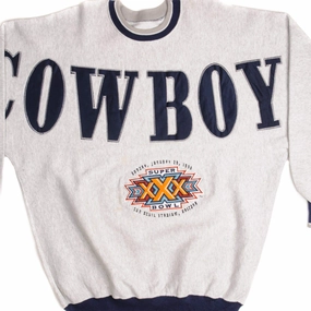 Fashion Top Chill Look VINTAGE NFL DALLAS COWBOYS SUPER BOWL SWEATSHIRT 1996 SIZE XL MADE IN USA