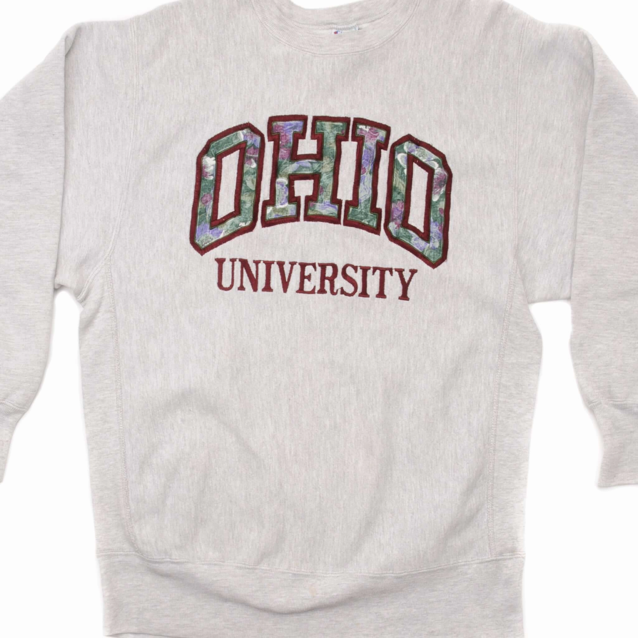 VINTAGE CHAMPION REVERSE WEAVE OHIO UNIVERSITY SWEATSHIRT 1990S SIZE LARGE MADE IN USA Stylish Wear couple wear