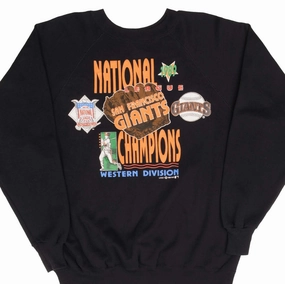 Weekend Sporty Snug Wear VINTAGE MLB SAN FRANCISCO GIANTS NATIONAL CHAMPS 1989 SWEATSHIRT XL MADE IN USA