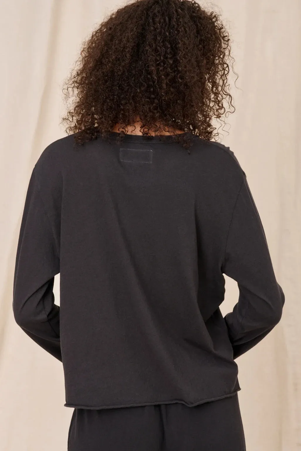 The Long Sleeve Crop Tee Smooth Look Vibrant Colors