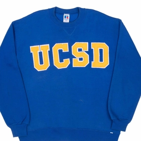 VINTAGE UCSD SAN DIEGO RUSSELL BLUE SWEATSHIRT 1990S 2XL MADE IN USA product graduation elegance Cozy Hoodie Wear