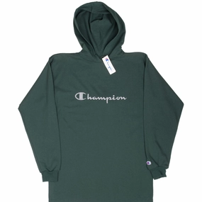 Cozy Trend VINTAGE CHAMPION PINE GREEN THIN HOODIE MEDIUM 1990S MADE USA DEADSTOCK