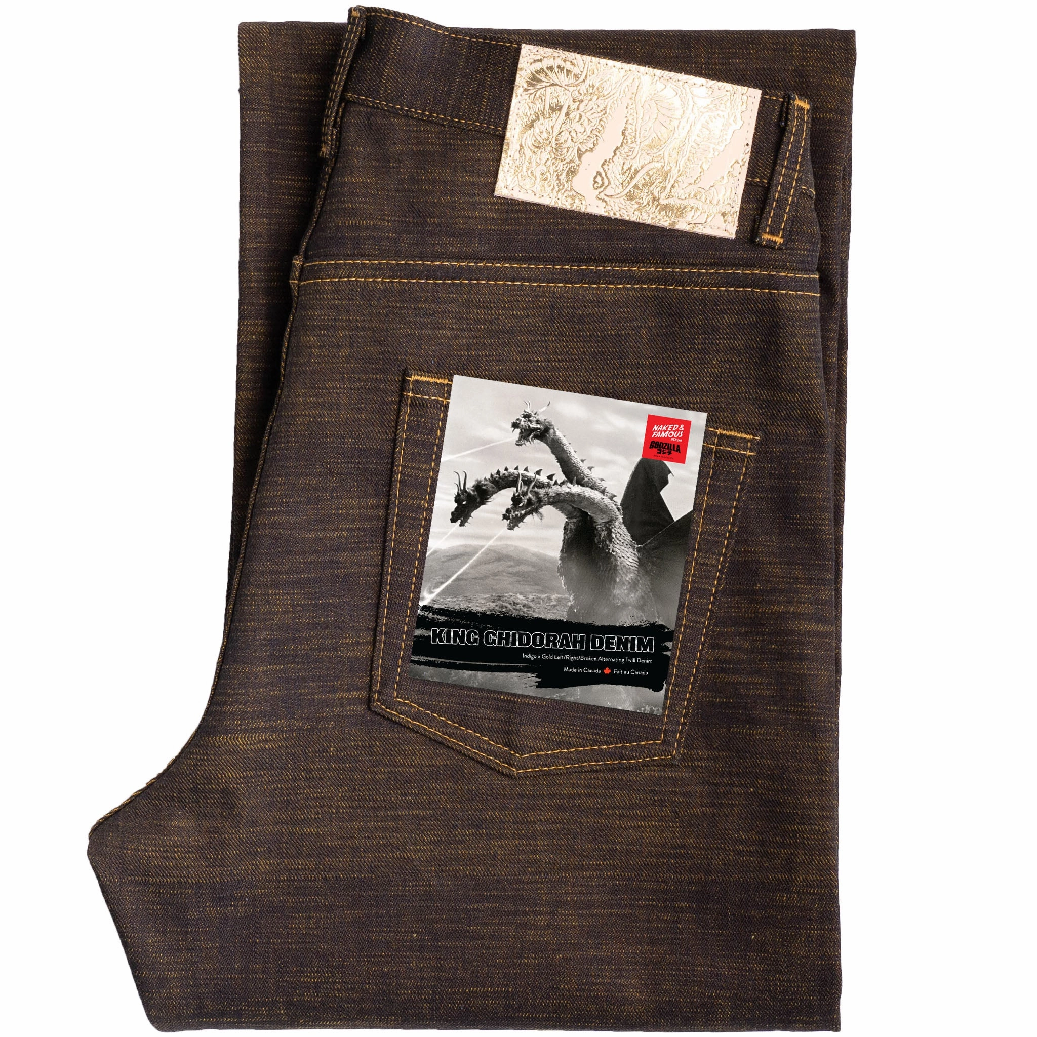 Strong Guy - King Ghidorah: The Three-Headed Monster Denim Seamless Waistband Finish