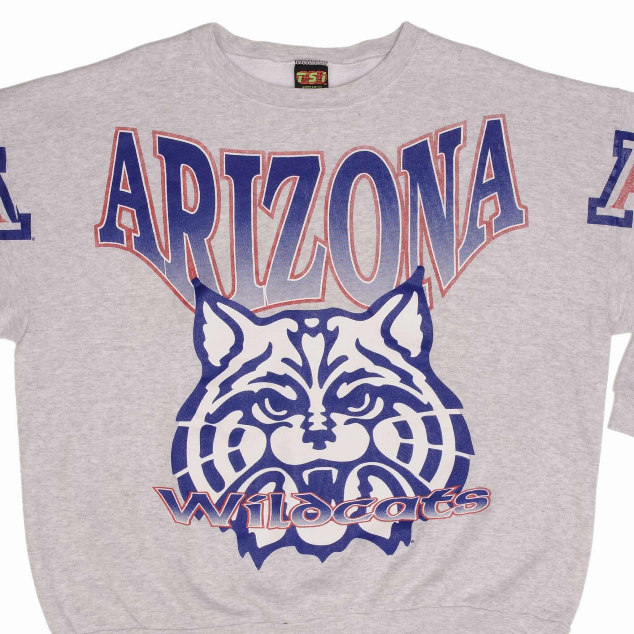 Cozy Protection product festival wear fun VINTAGE NCAA ARIZONA WILDCATS ALL OVER PRINT SWEATSHIRT 1990S SIZE 2XL