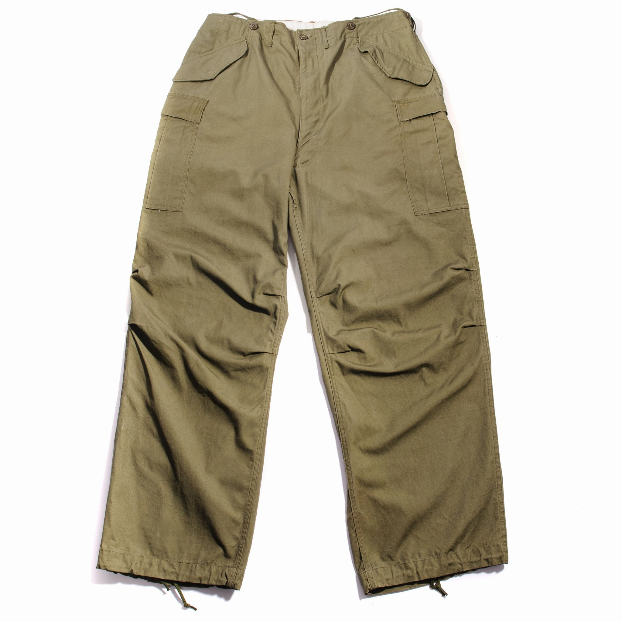 US ARMY FIELD TROUSERS PANTS M-1951 M51 1950'S KOREAN WAR SIZE 38X33 LARGE LONG Breathable Weave Fabric
