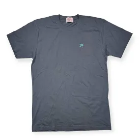 4.4oz TEXAS MADE Slate Grey Crew Neck Embroidery Outdoor Leisure