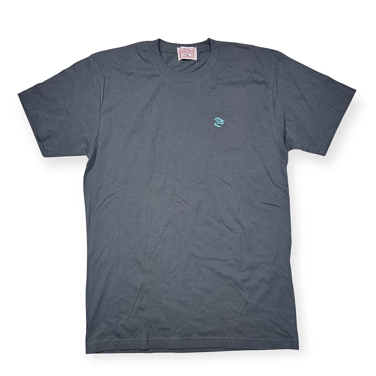 Relaxed Wear Casual Layering Wear 4.4oz TEXAS MADE Slate Grey Crew Neck Embroidery