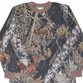 UV protected VINTAGE HUNTING MOSSY OAK BREAK UP CAMO LONG SLEEVE POCKET TEE SHIRT 2XL