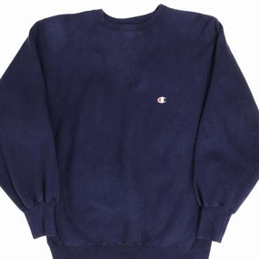 VINTAGE REVERSE WEAVE CHAMPION BLUE SWEATSHIRT 1990S LARGE MADE USA Travel Fit
