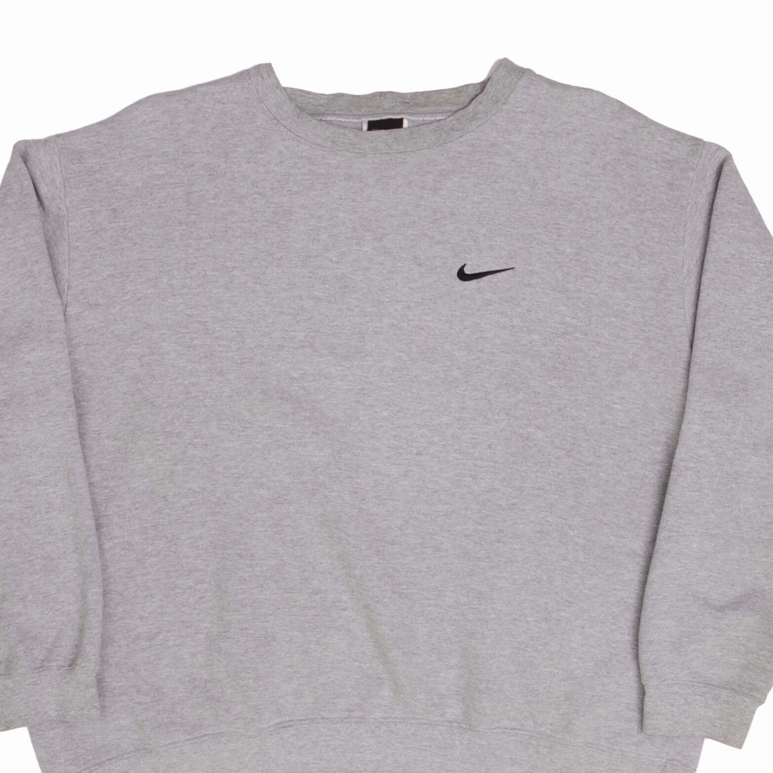 Easy Wear Casual Chic VINTAGE NIKE CLASSIC SWOOSH GREY SWEATSHIRT 1990s SIZE XL