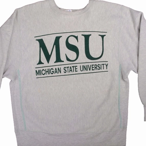 skiing suitable Cozy And Warm VINTAGE REVERSE WEAVE CHAMPION MICHIGAN STATE SWEATSHIRT 1980S LARGE MADE IN USA