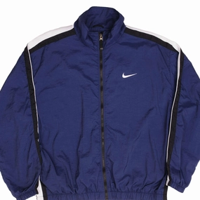 VINTAGE NIKE BIG SWOOSH BLUE WINDBREAKER JACKET 1990S SIZE XL Blush Weekend Comfort