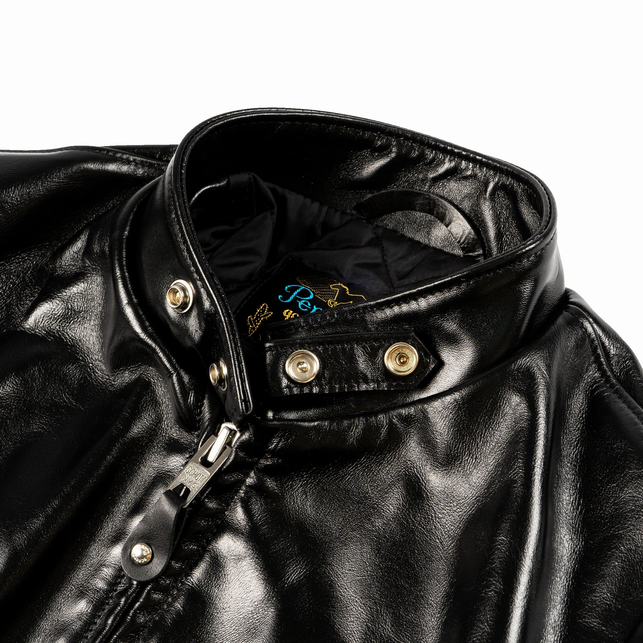 Fresh Function Outdoor Ease 641HH - Racer Black Leather Motorcycle Jacket in Horsehide - Black