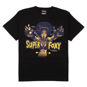 Super Foxy T-Shirt - Black MinimalistStitching Stylish Layer Look