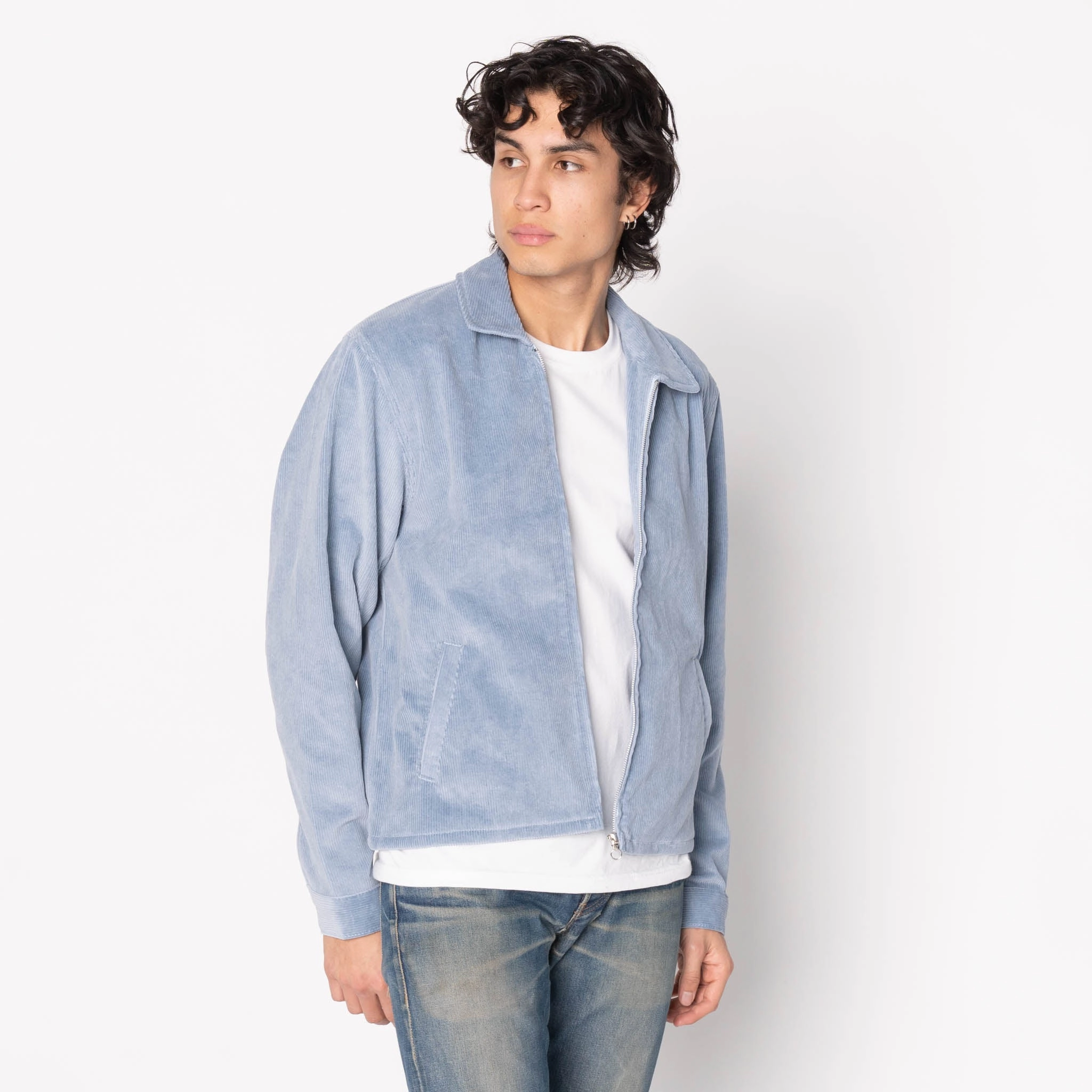 Zip Chore - Faded Corduroy Organic - Pale Indigo Discuss