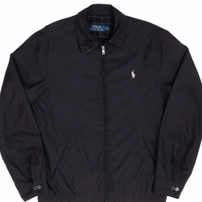 VINTAGE POLO RALPH LAUREN BLACK HARRINGTON GOLF JACKET SMALL Foldable Collar Prize