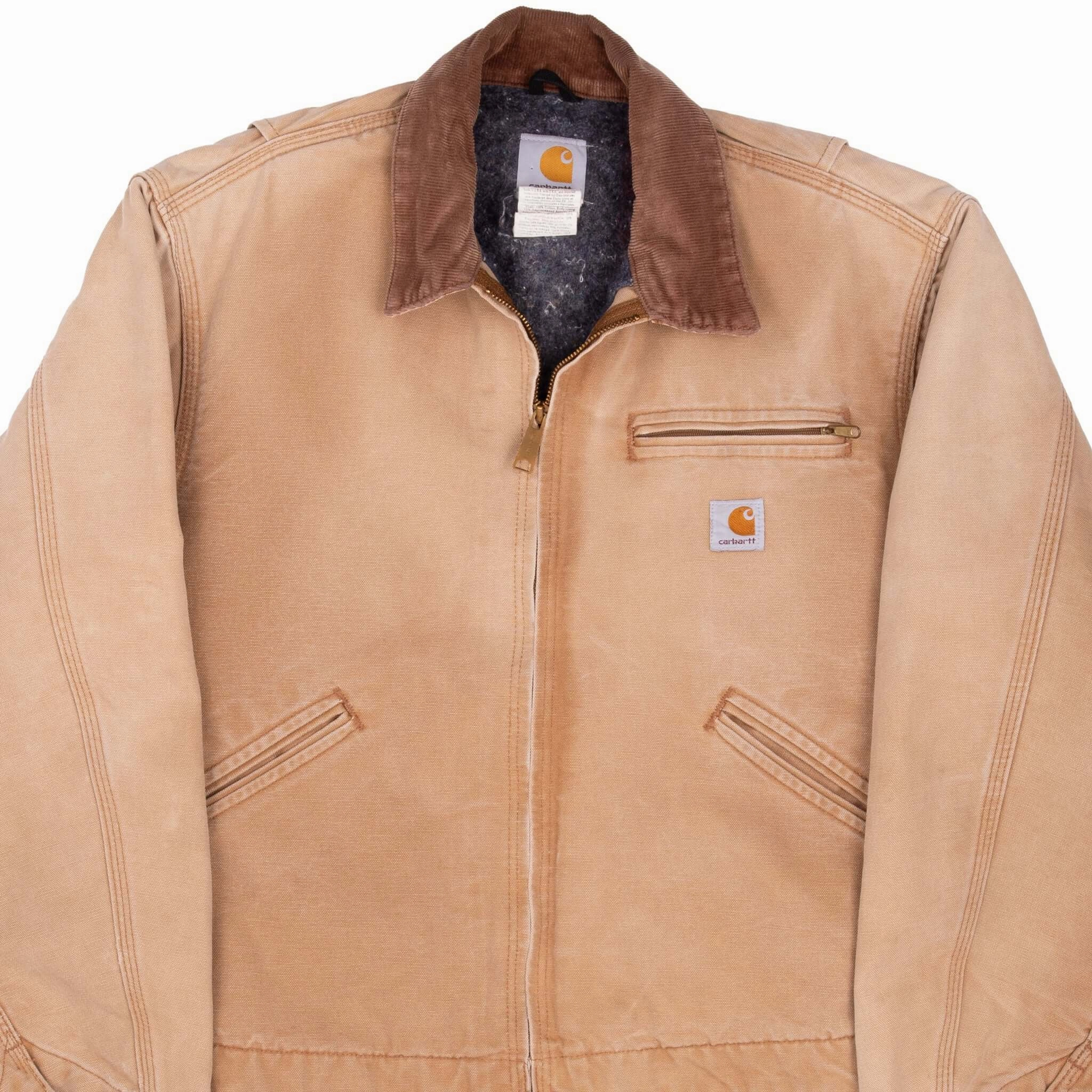 Meditation VINTAGE CARHARTT DETROIT BLANKET LINED BROWN JACKET J01 BRN 2007 MEDIUM MADE USA