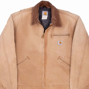 Meditation VINTAGE CARHARTT DETROIT BLANKET LINED BROWN JACKET J01 BRN 2007 MEDIUM MADE USA